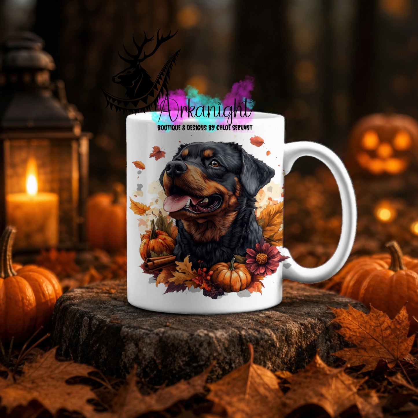 Numérique - Tasse en céramique - Collection Automne ♡ Rottweiler