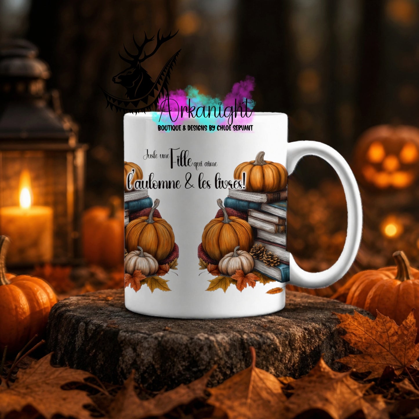 Numérique - Tasse en céramique - Collection Automne ♡ Aime l'automne et les livres
