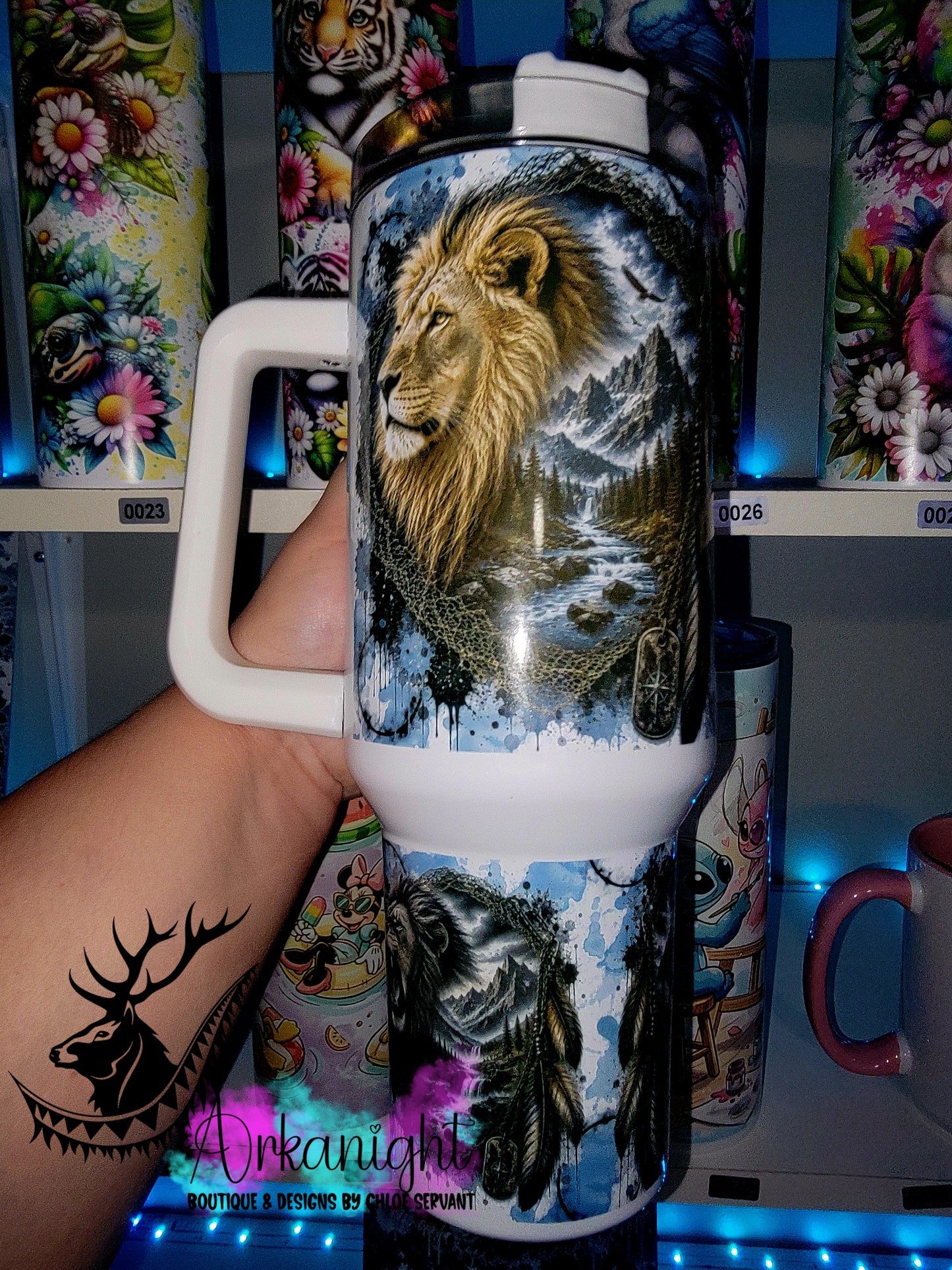 Gourde 40 oz sur commande ♡ Collection Boho 2026 - Double Exposition - Lion