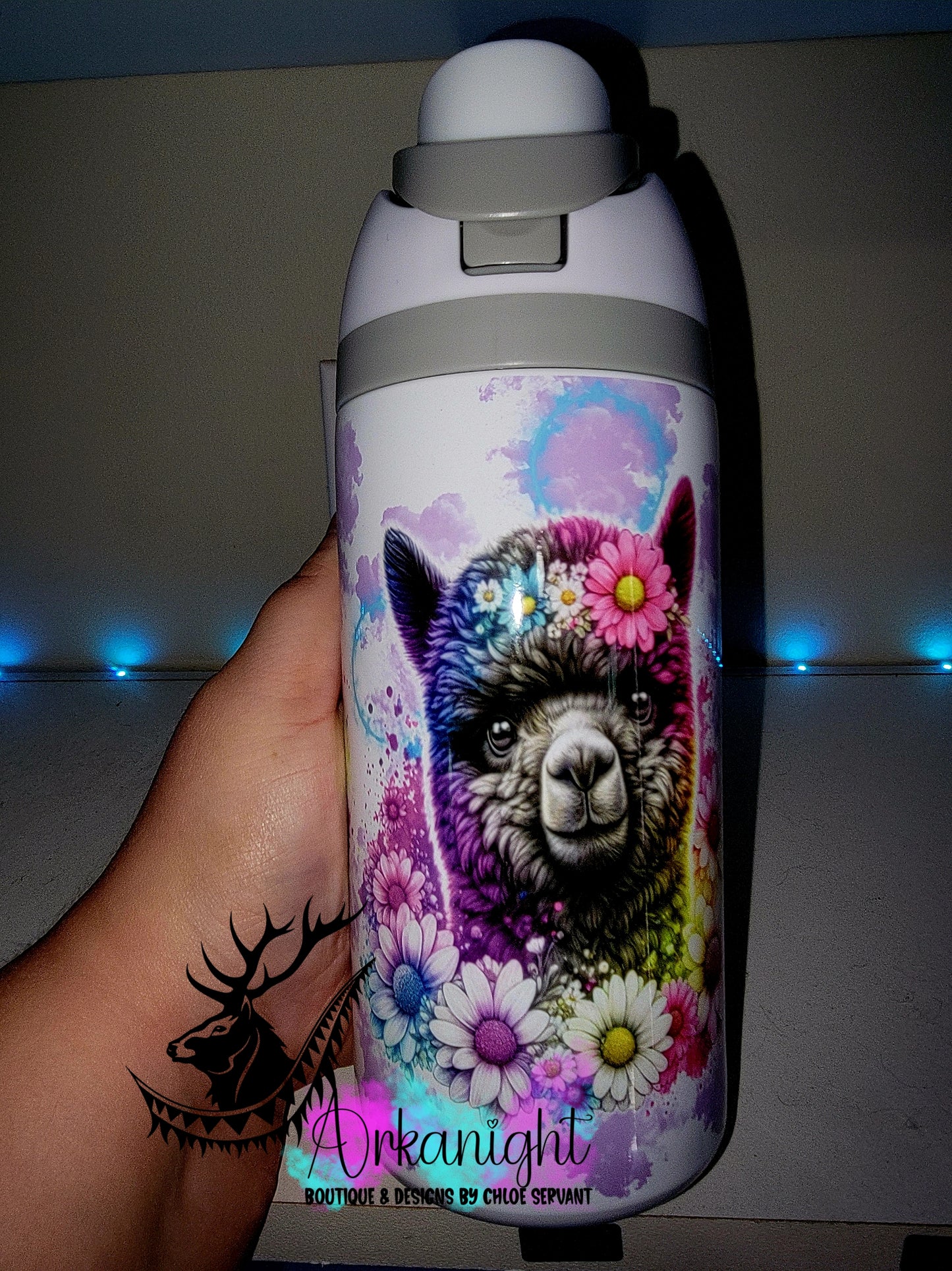 Gourde Owala DUPE 16 oz pour enfant - Sur Commande - Collection Vivid Colors & Flowers ♡ Alpaga