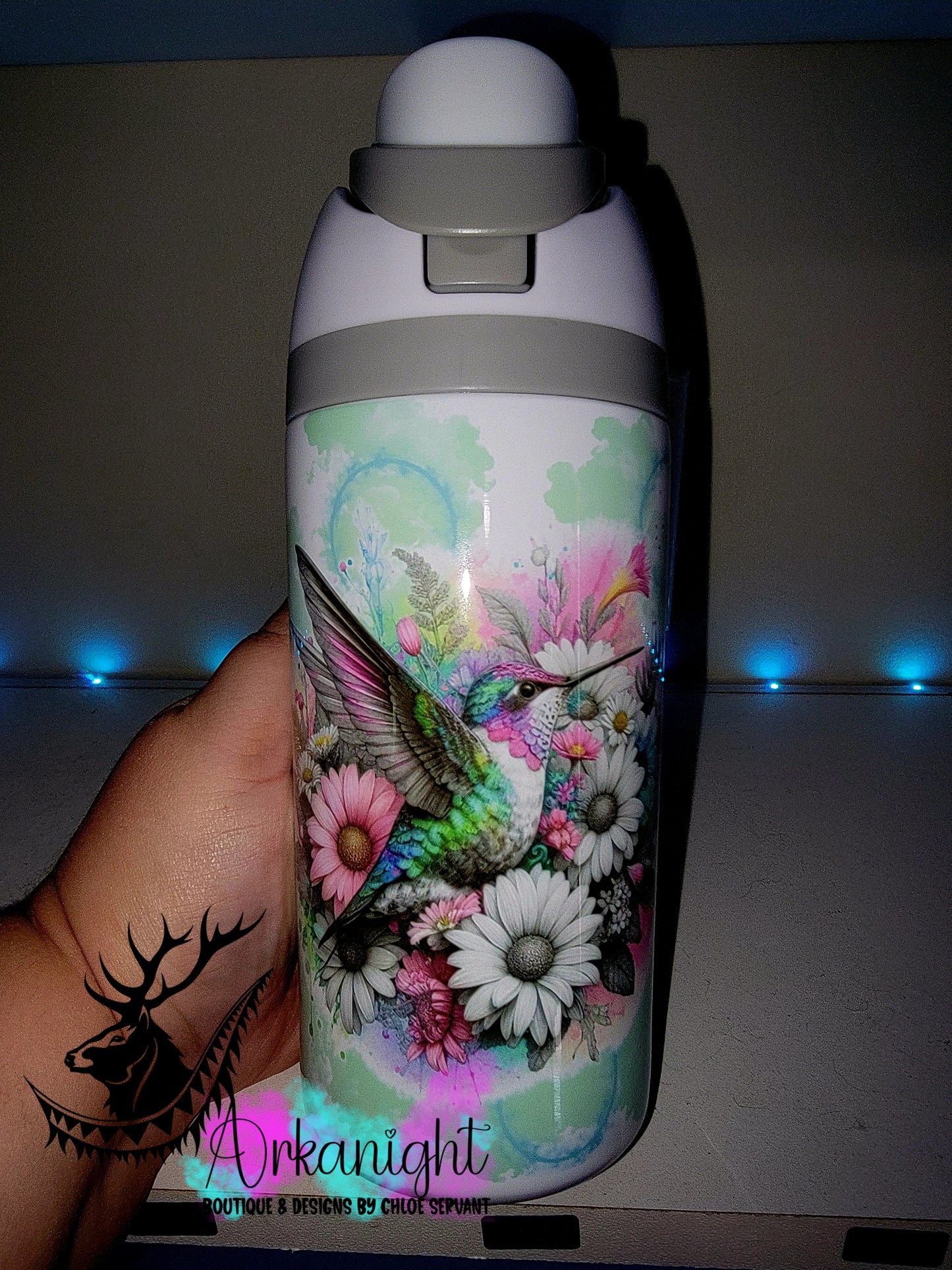 Gourde Owala DUPE 16 oz pour enfant - Sur Commande - Collection Vivid Colors & Flowers ♡ Colibris