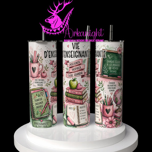 Gourde sur commande - Collection Occupation & Passion - Vie d'enseignante