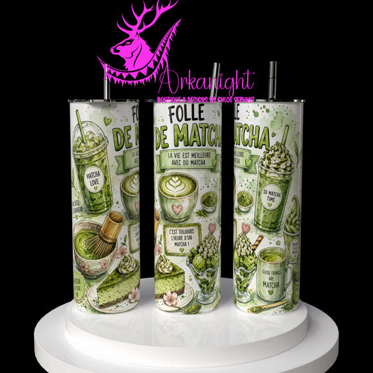 Gourde sur commande - Collection Occupation & Passion - Folle de Matcha