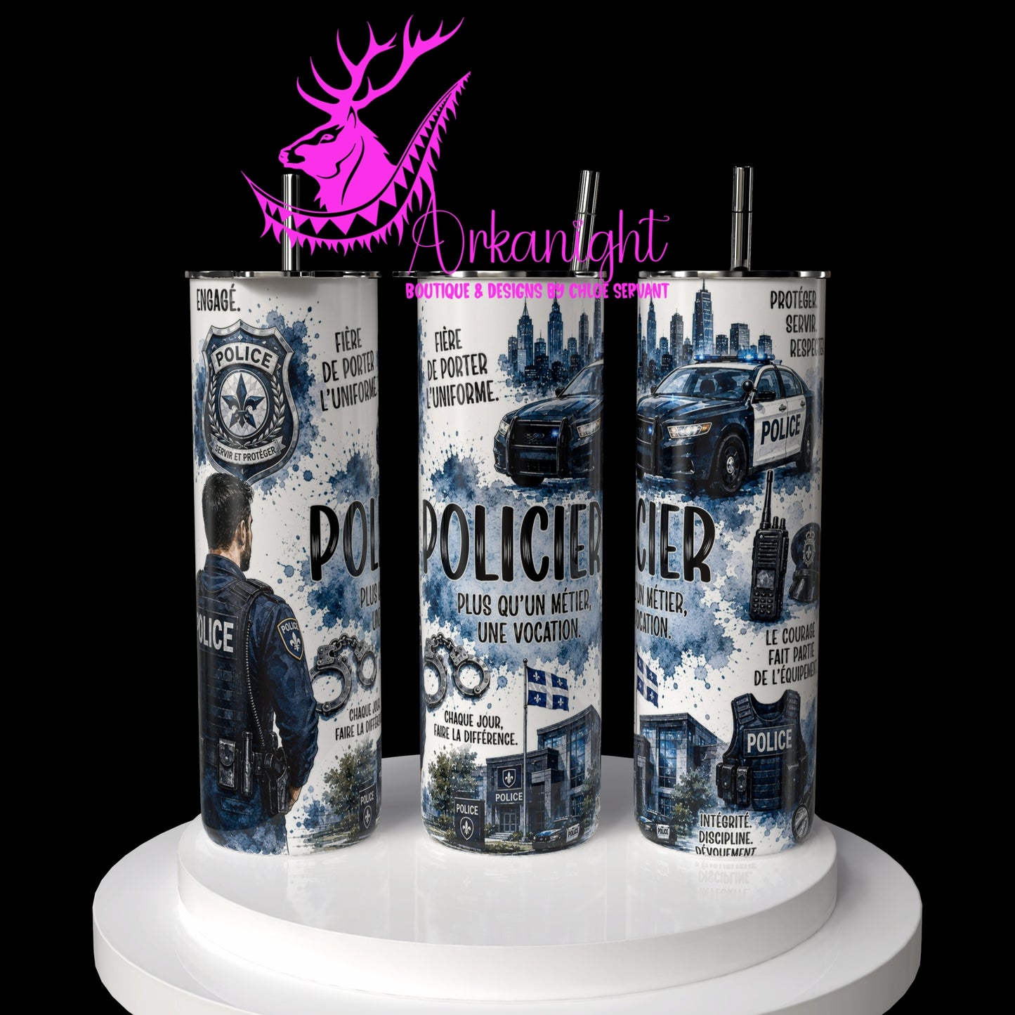 Gourde sur commande - Collection Occupation & Passion - Policier