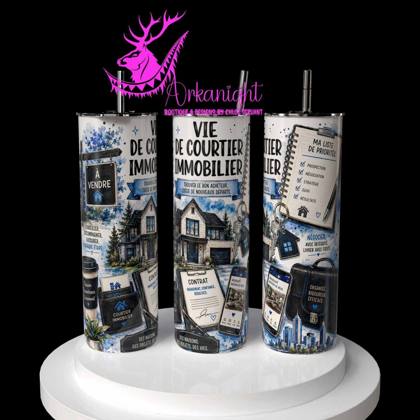 Gourde sur commande - Collection Occupation & Passion - Vie de Courtier immobilier