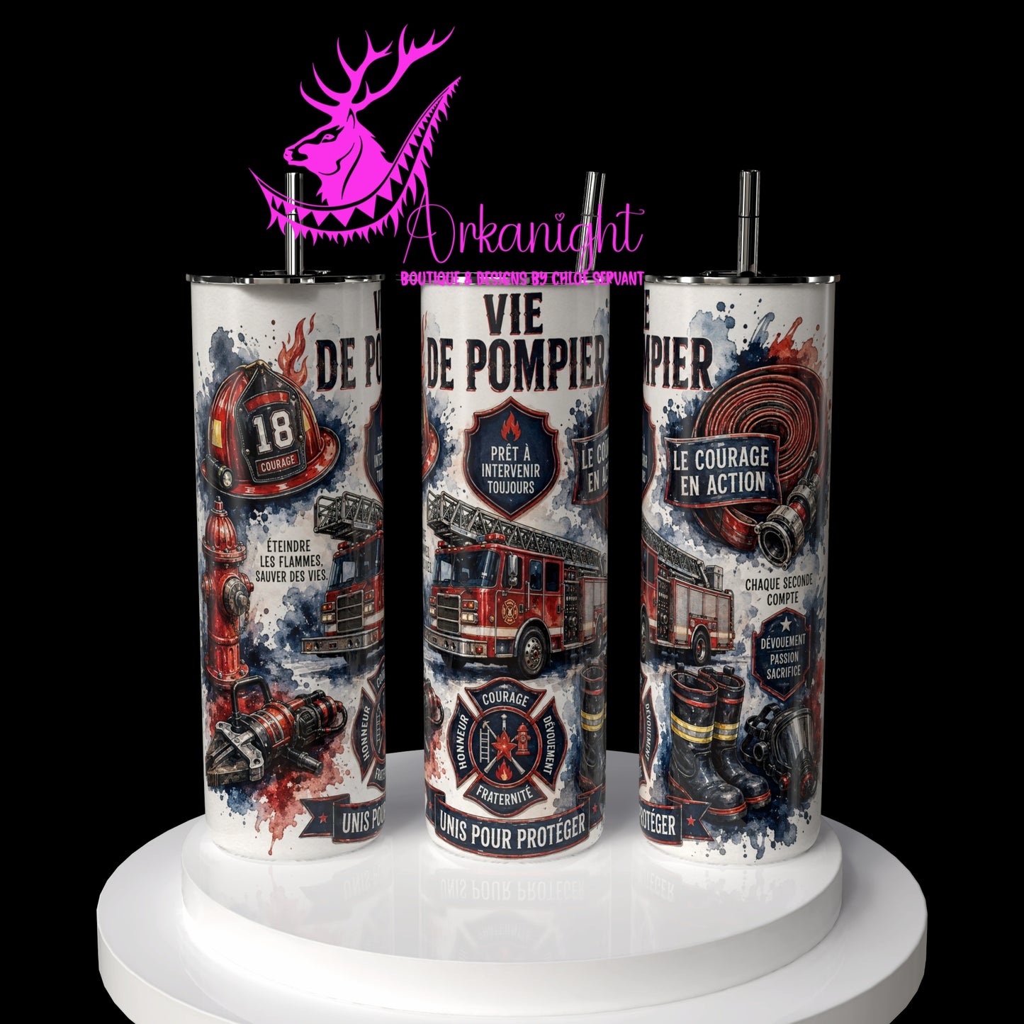 Gourde sur commande - Collection Occupation & Passion - Vie de Pompier