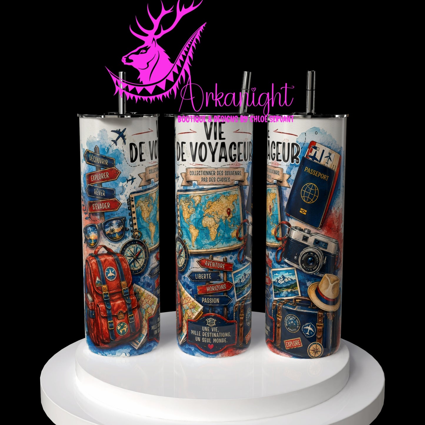 Gourde sur commande - Collection Occupation & Passion - Vie de Voyageur