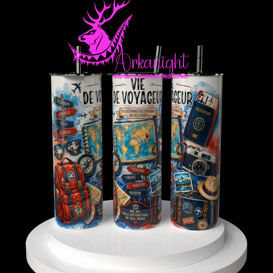 Gourde sur commande - Collection Occupation & Passion - Vie de Voyageur