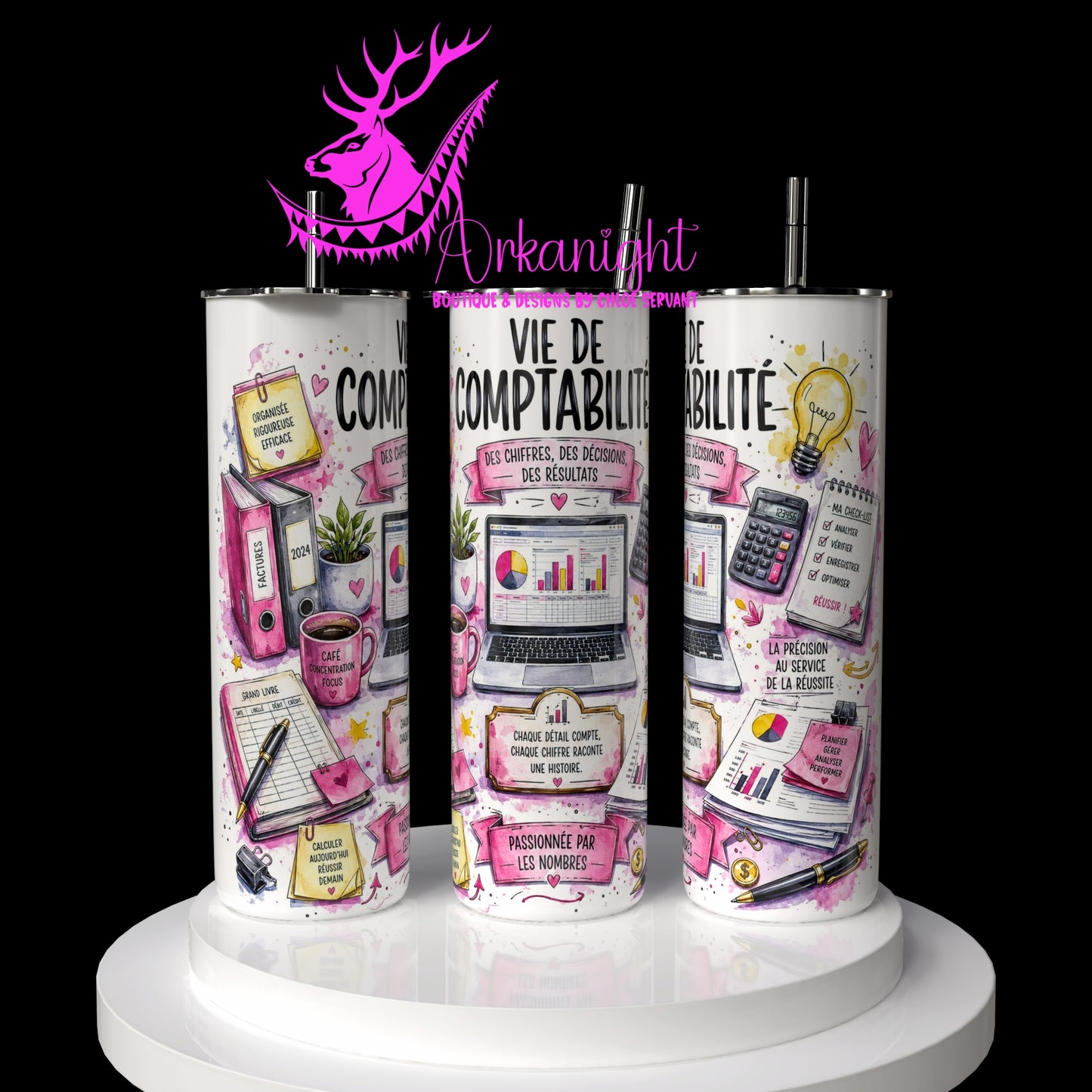 Gourde sur commande - Collection Occupation & Passion - Vie de Comptabilité