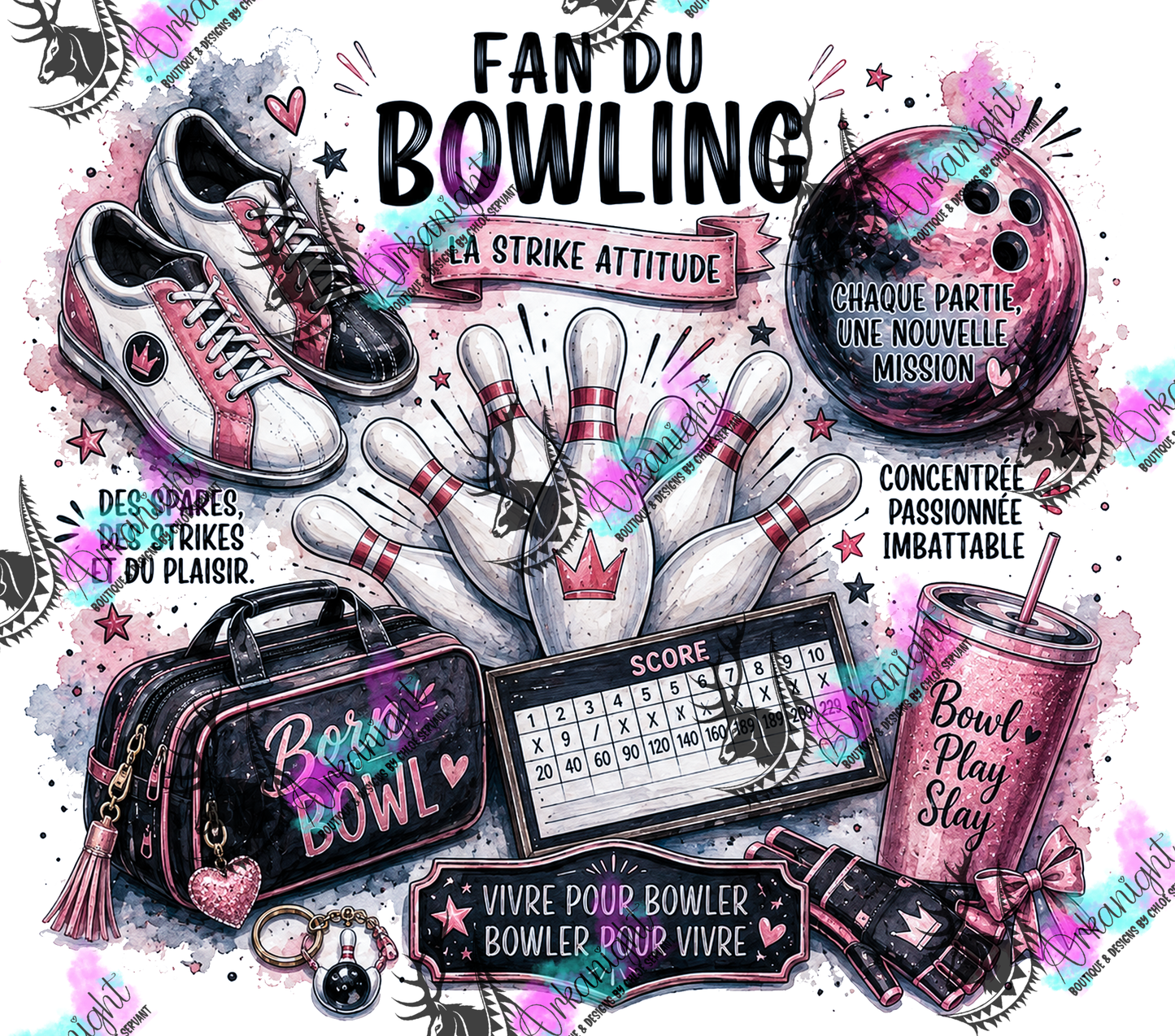 Numérique - Collection Occupation & Passion - Fan du Bowling - Féminin