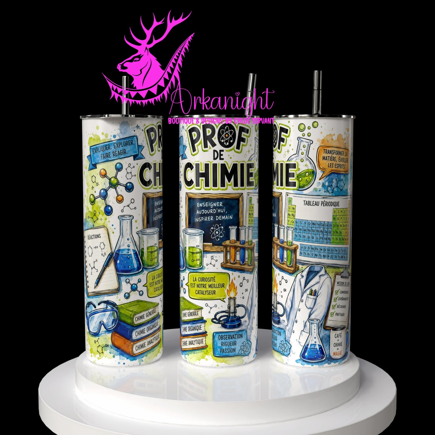 Gourde sur commande - Collection Occupation & Passion - Prof de Chimie