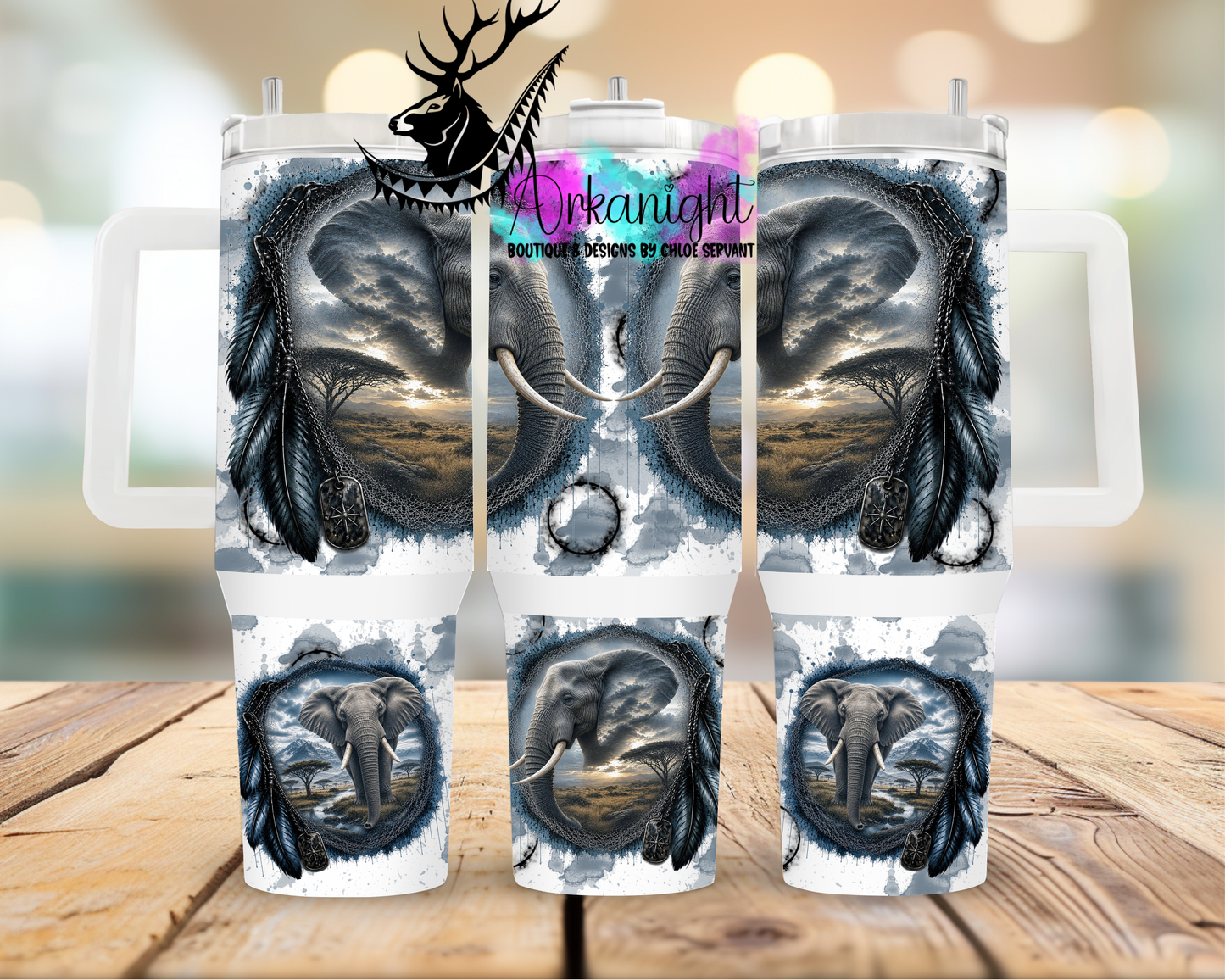 Numérique 40 oz ♡ Collection Halloween Double Exposition ♡ Éléphant