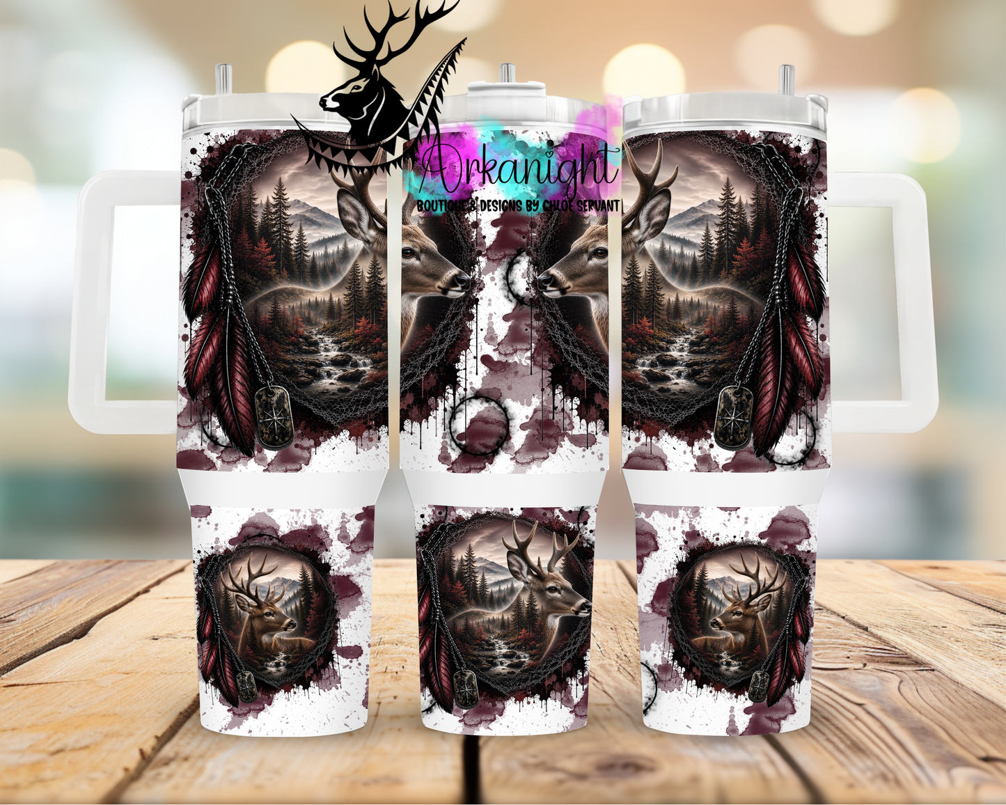 Numérique 40 oz ♡ Collection Halloween Double Exposition ♡ Cerf