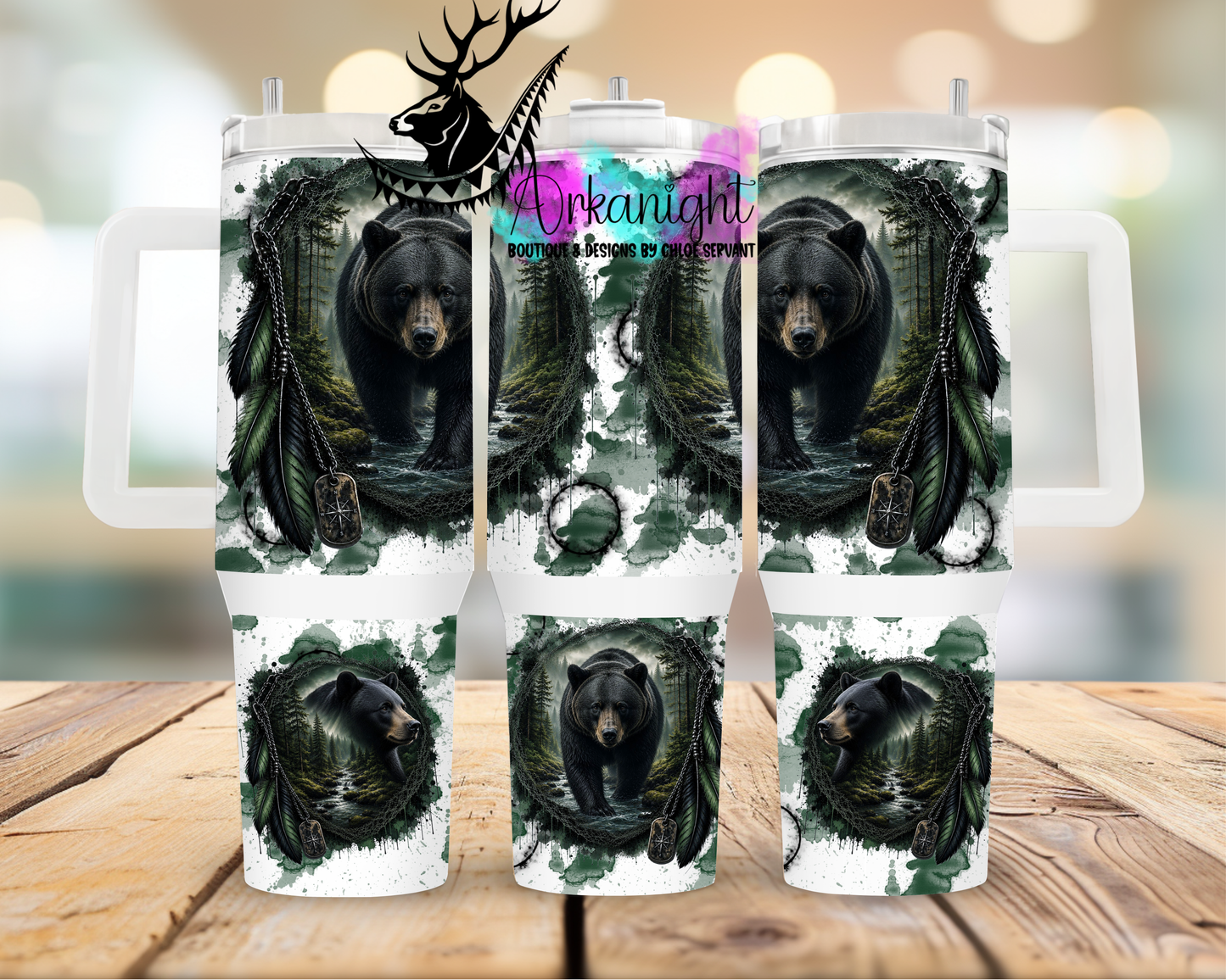 Gourde 40 oz sur commande ♡ Collection Boho 2026 - Double Exposition - Ours