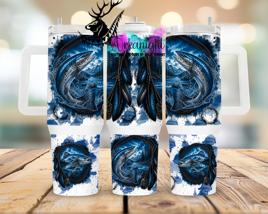 Gourde 40 oz sur commande ♡ Collection Boho 2026 - Double Exposition - Truite