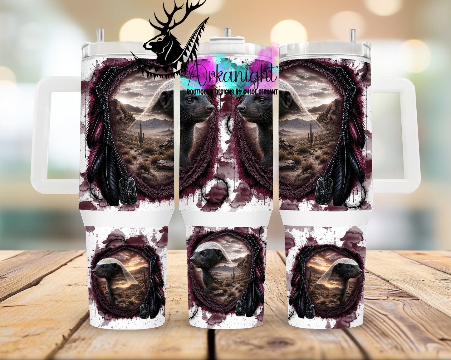 Gourde 40 oz sur commande ♡ Collection Boho 2026 - Double Exposition - Honeybadger