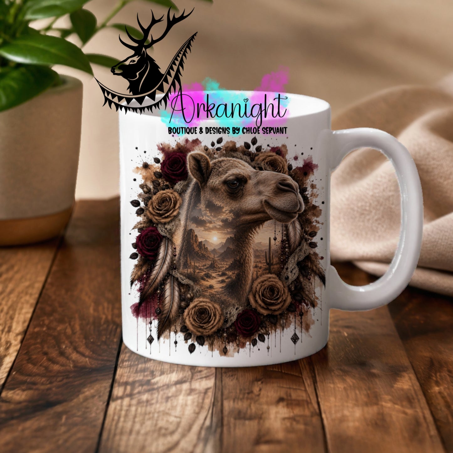Tasse en céramique sur commande - Collection Boho 2026 ♡ Double Exposition ♡ Chameau