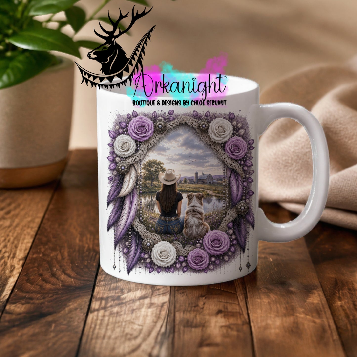 Numérique - Tasse en céramique - Collection Boho 2026 ♡ Double Exposition - Cowgirl & Berger Australien