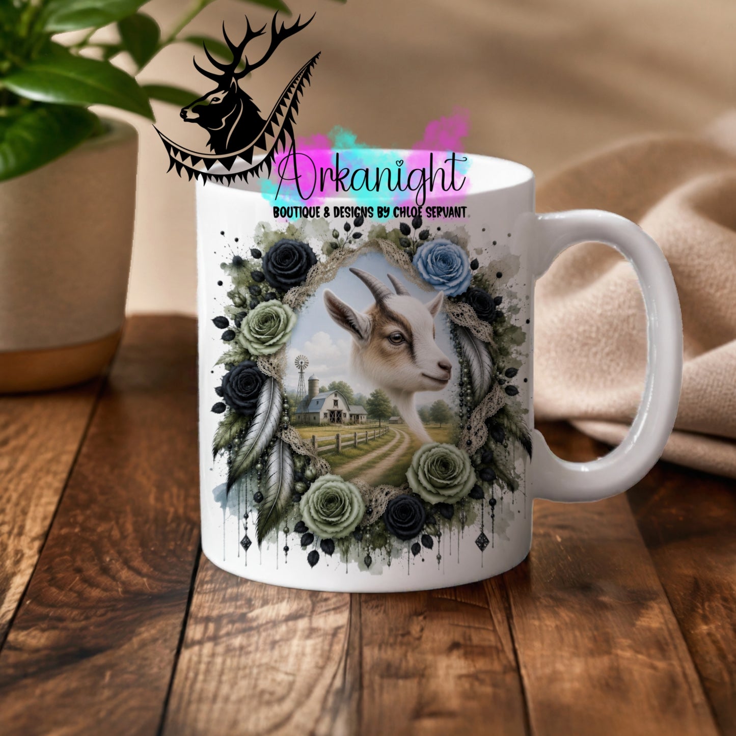Tasse en céramique sur commande - Collection Boho 2026 ♡ Double Exposition ♡ Chèvre