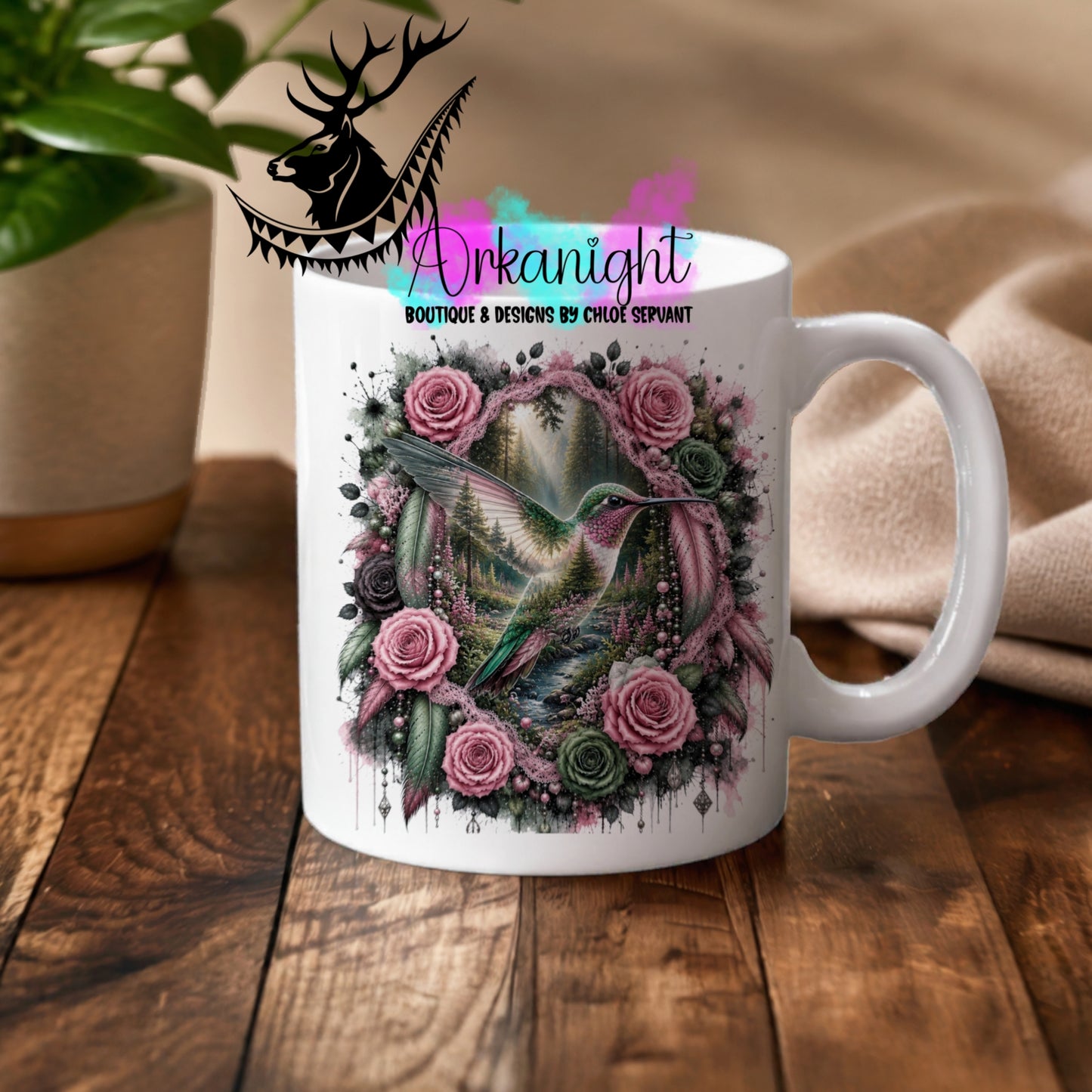 Tasse en céramique sur commande - Collection Boho 2026 ♡ Double Exposition ♡ Colibris