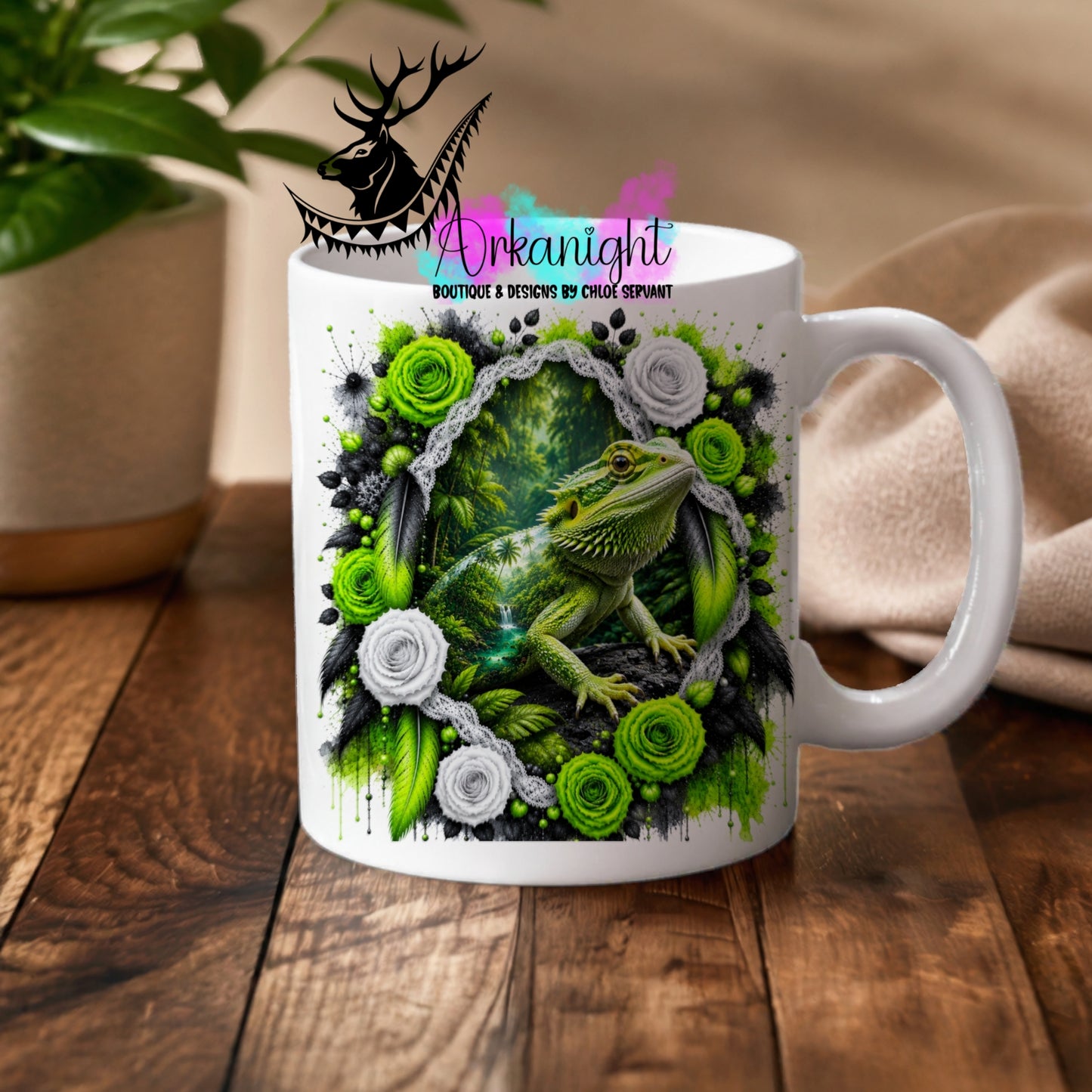 Tasse en céramique sur commande - Collection Boho 2026 ♡ Double Exposition ♡ Dragon Barbu