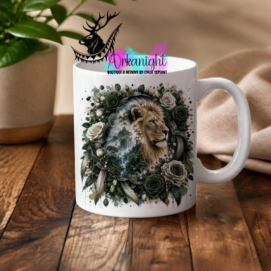 Tasse en céramique sur commande - Collection Boho 2026 ♡ Double Exposition ♡ Lion
