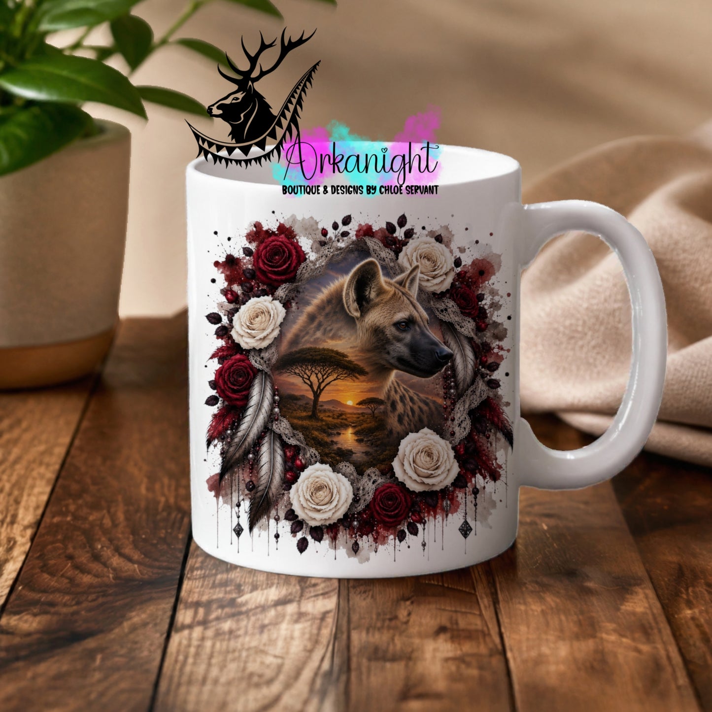 Tasse en céramique sur commande - Collection Boho 2026 ♡ Double Exposition ♡ Hyène