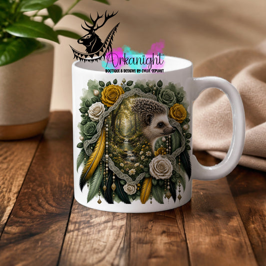 Tasse en céramique sur commande - Collection Boho 2026 ♡ Double Exposition ♡ Hérisson
