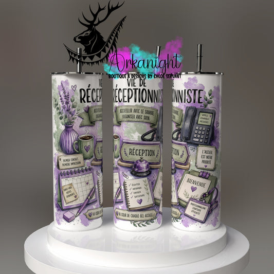 Gourde sur commande - Collection Occupation & Passion - Réceptionniste