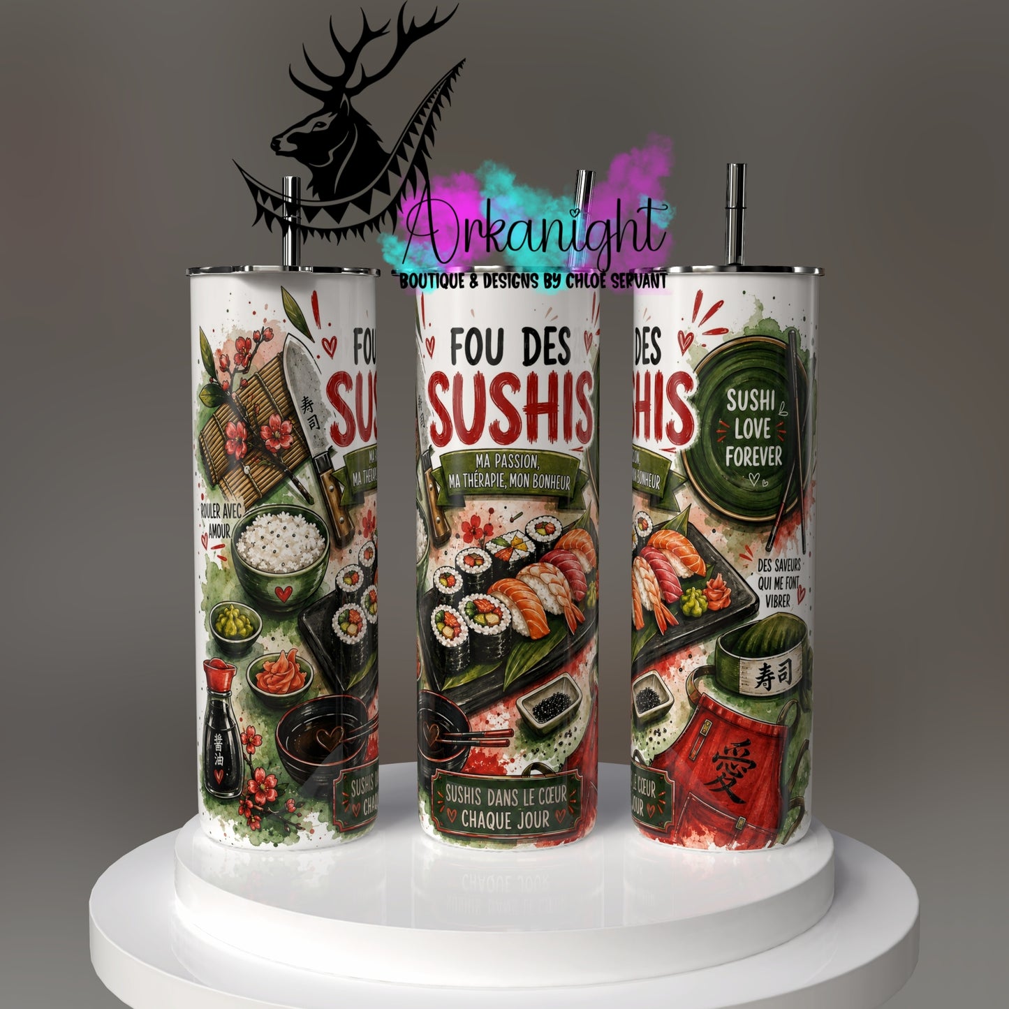 Gourde sur commande - Collection Occupation & Passion - Fou des Sushis