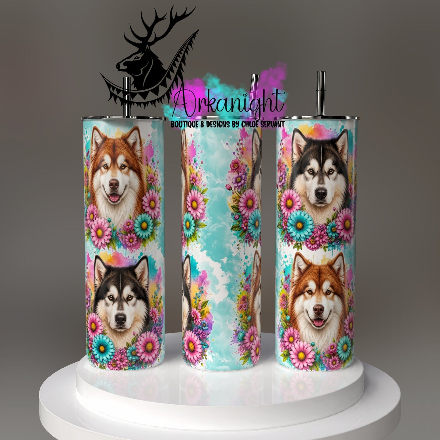 Numérique - Collection Fleurie Pastelle - Malamute