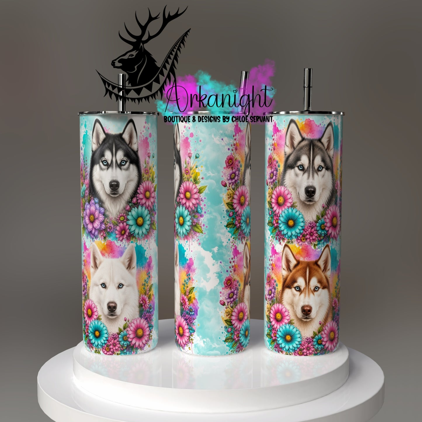 Numérique - Collection Fleurie Pastelle - Husky