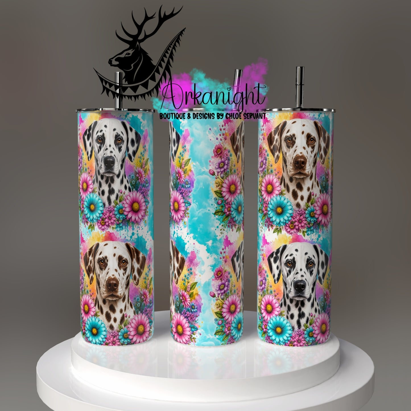 Numérique - Collection Fleurie Pastelle - Dalmatien