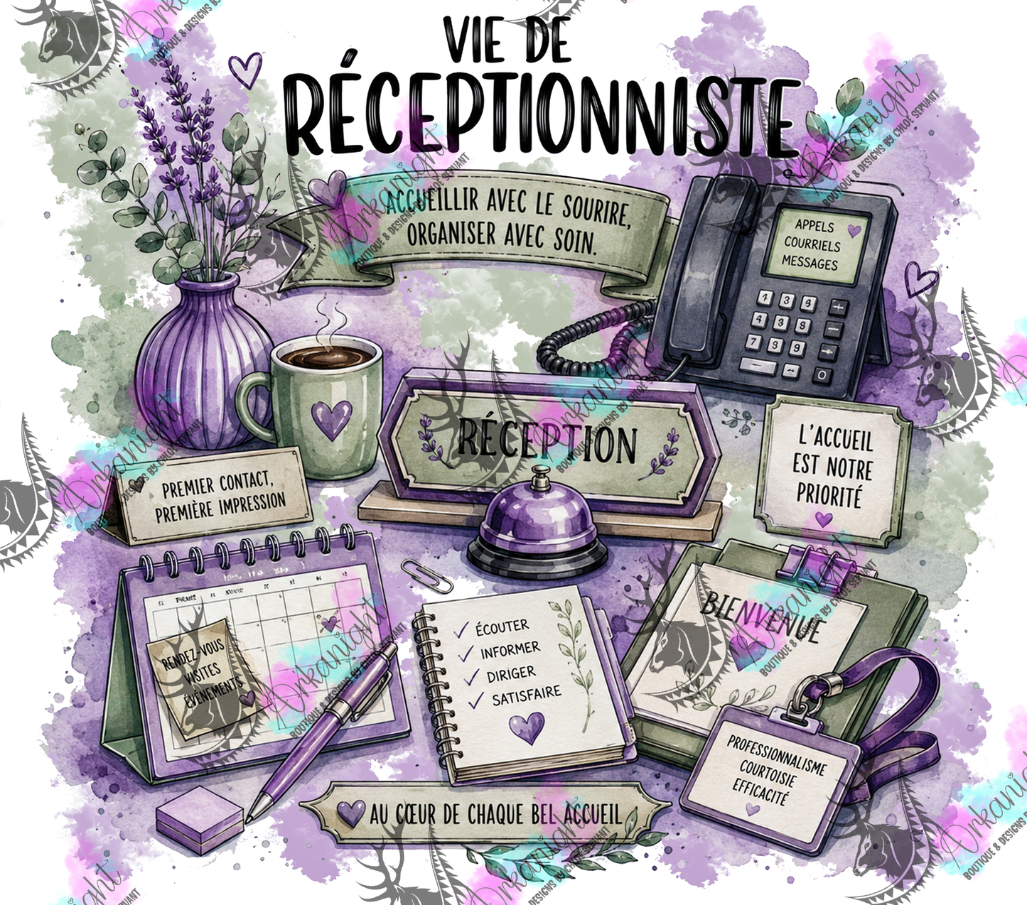 Numérique - Collection Occupation & Passion - Réceptionniste