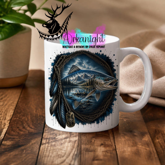 Numérique - Tasse en céramique - Collection Boho 2026 ♡ Double Exposition - Truite