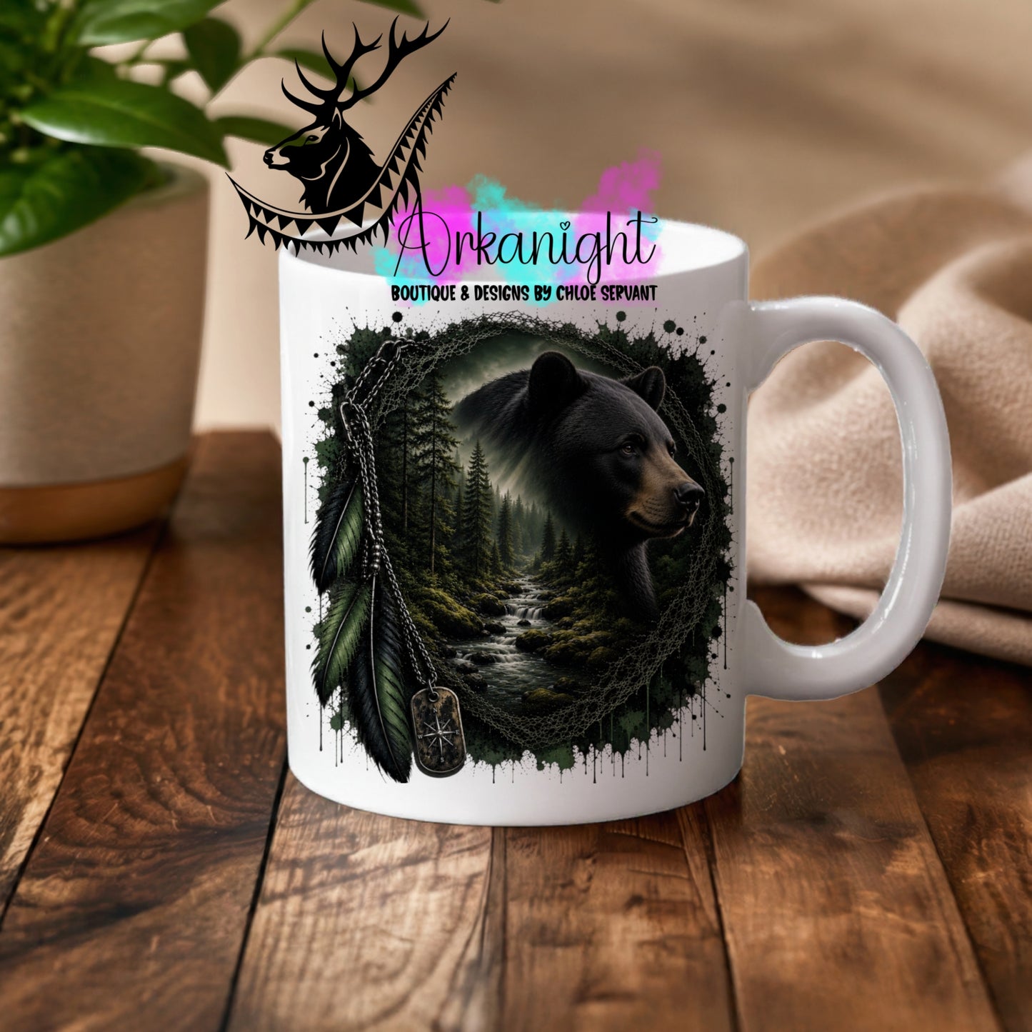 Tasse en céramique sur commande - Collection Boho 2026 ♡ Double Exposition ♡ Ours