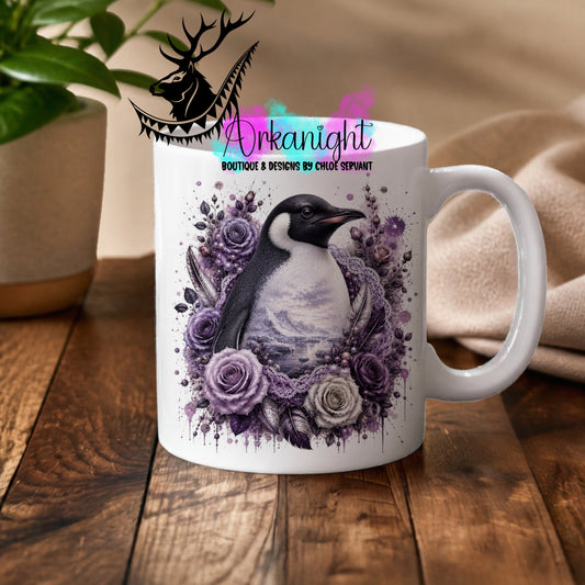 Numérique - Tasse en céramique - Collection Boho 2026 ♡ Double Exposition - Pingouin