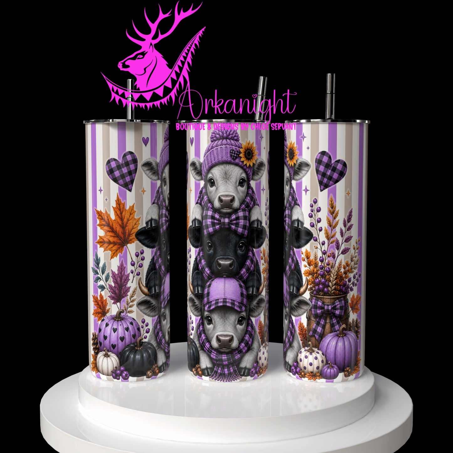 Numérique - Collection Automne 2026 - Trio Vache Grise & Noir - Teinte de Mauve