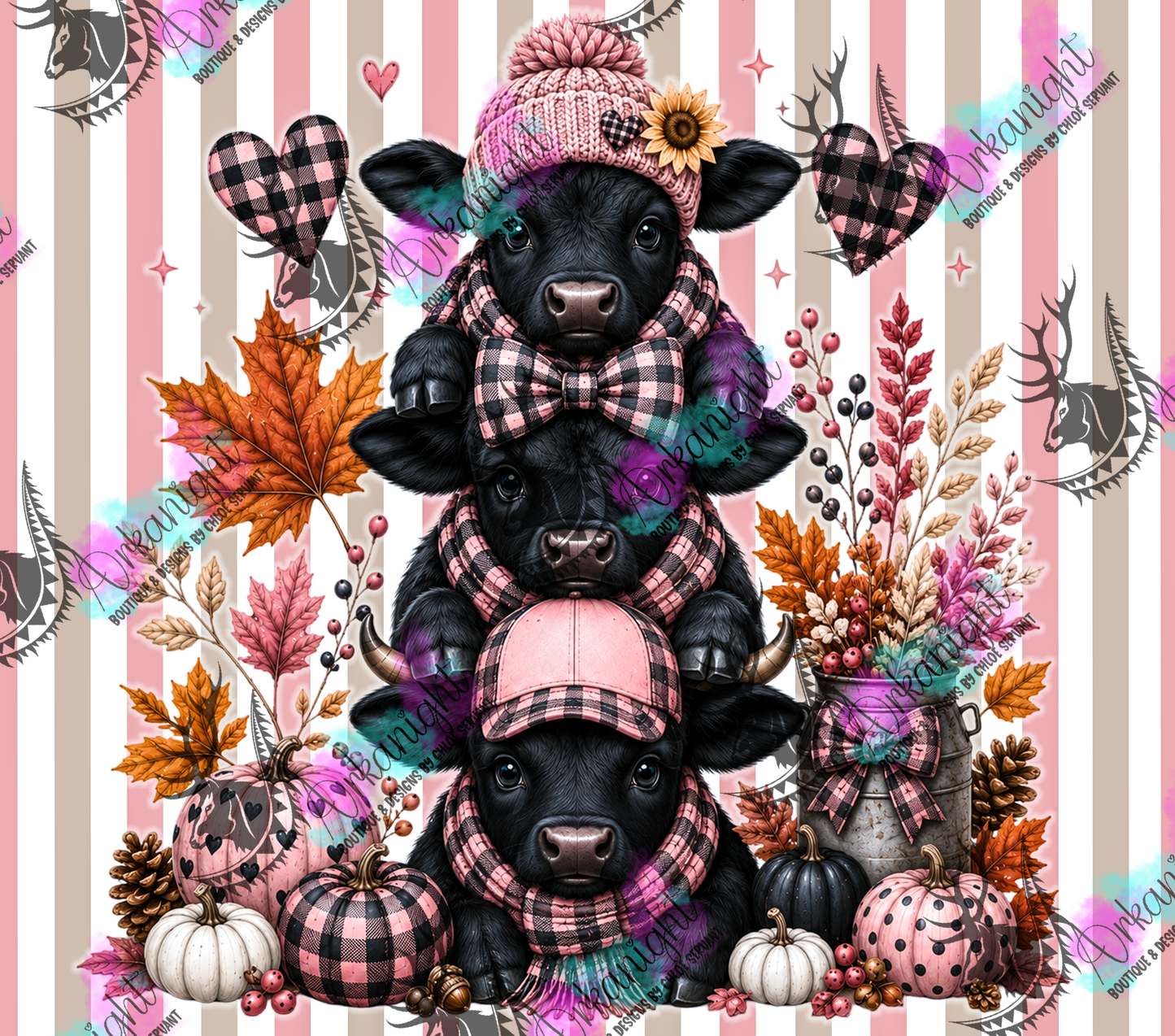 Numérique - Collection Automne 2026 - Trio Vache Noire - Teinte rose