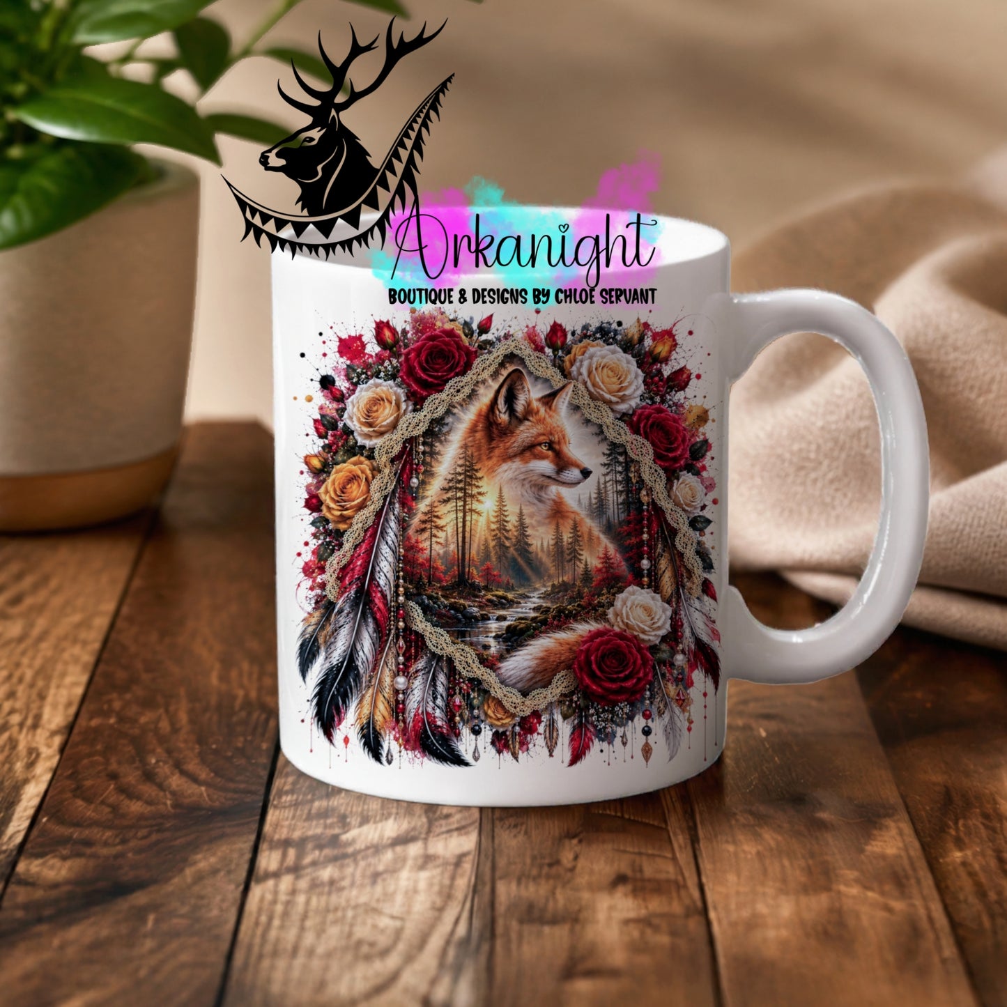Numérique - Tasse en céramique - Collection Boho 2026 ♡ Double Exposition - Renard