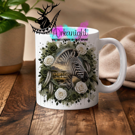 Numérique - Tasse en céramique - Collection Boho 2026 ♡ Double Exposition - Zèbre