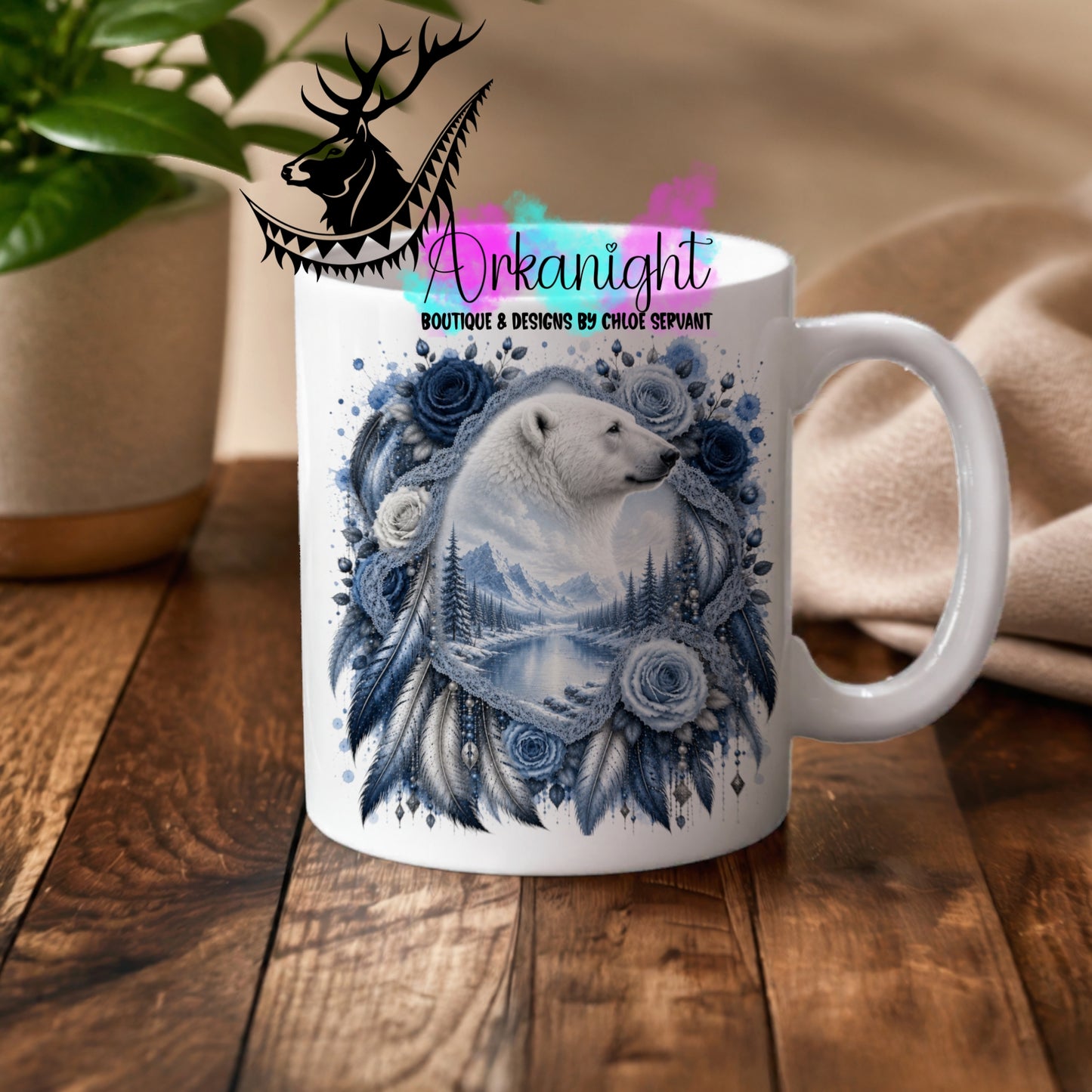 Numérique - Tasse en céramique - Collection Boho 2026 ♡ Double Exposition - Ours Polaire