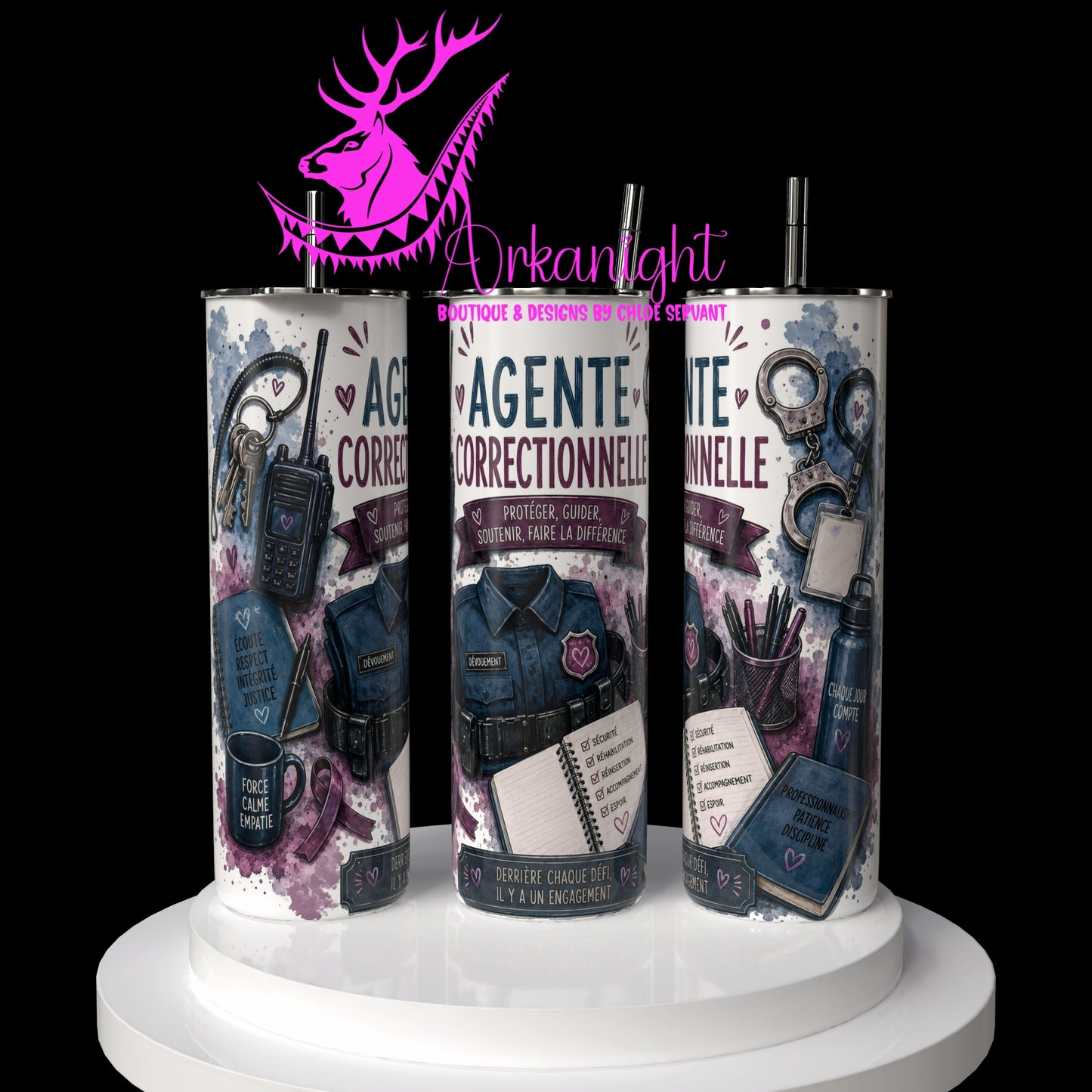 Gourde sur commande - Collection Occupation & Passion - Agente Correctionnelle