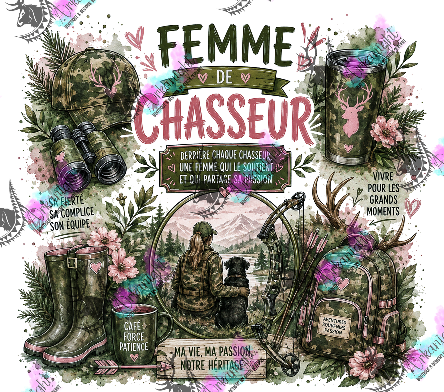 Numérique - Collection Occupation & Passion - Femme de Chasseur