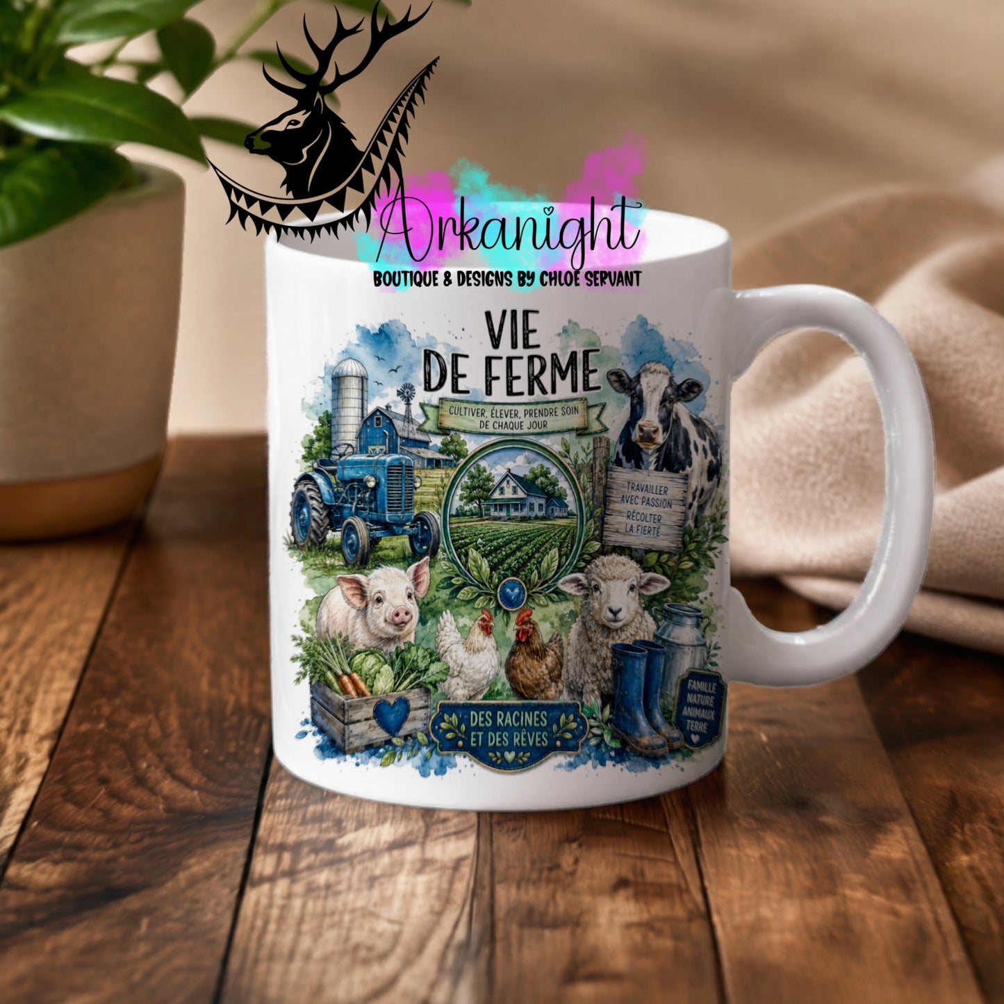 Tasse en céramique sur commande - Collection Occupation & Passion ♡ Vie de Ferme