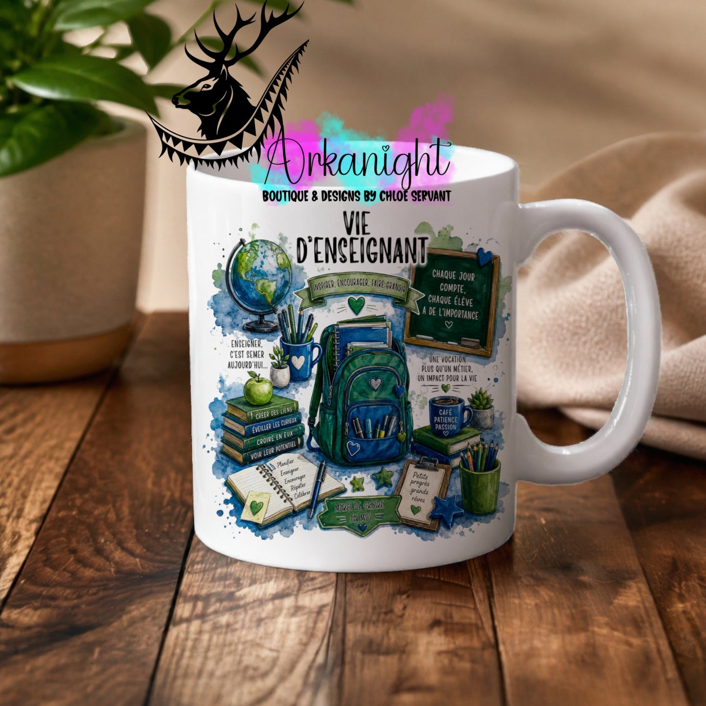 Tasse en céramique sur commande - Collection Occupation & Passion ♡ Vie d'enseignant