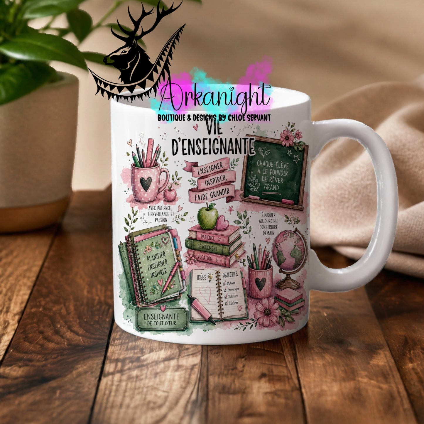 Tasse en céramique sur commande - Collection Occupation & Passion ♡ Vie d'enseignante