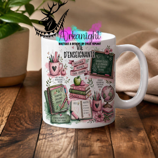 Tasse en céramique sur commande - Collection Occupation & Passion ♡ Vie d'enseignante
