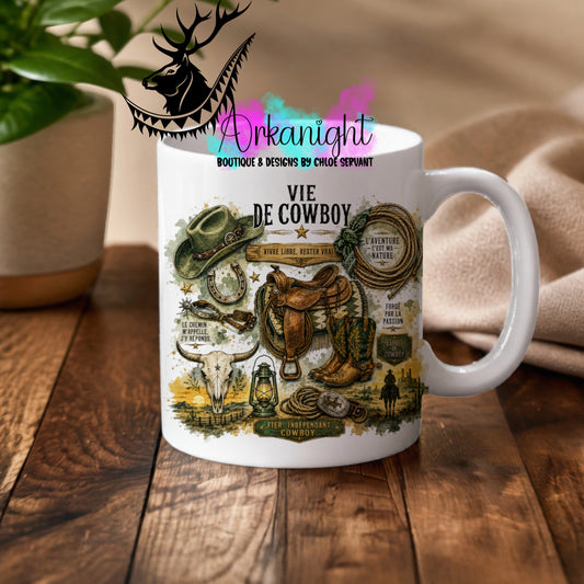 Tasse en céramique sur commande - Collection Occupation & Passion ♡ Vie de Cowboy