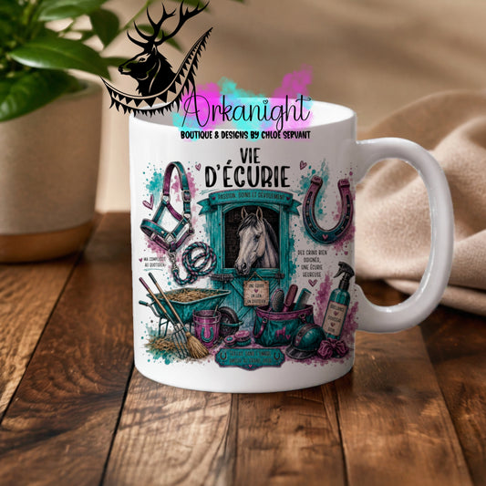 Tasse en céramique sur commande - Collection Occupation & Passion ♡ Vie d'écurie